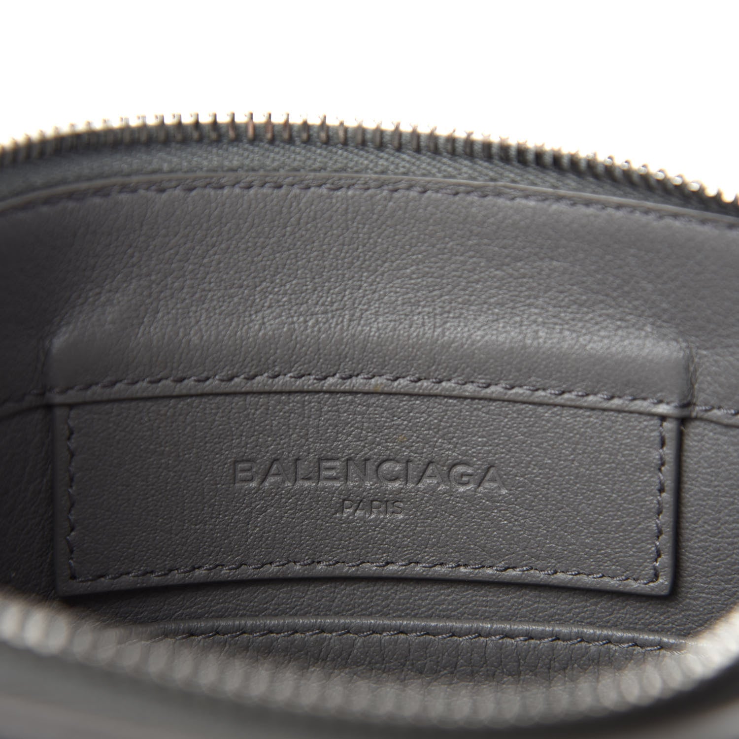 Balenciaga Veau Papier Classic Silver Hardware Triple XS Zip Around Crossbody Gris Acier 11 of 13