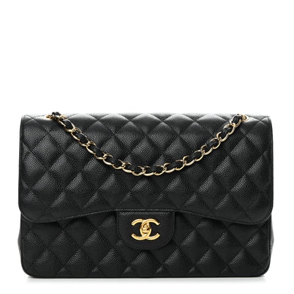 Chanel Caviar Quilted Jumbo Double Flap Black 1 of 13