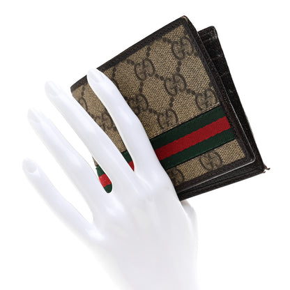 Gucci GG Plus Monogram Web Bi-Fold Wallet Dark Brown 2 of 6