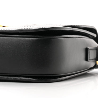 Celine Canvas Calfskin Triomphe Embroidered Medium Triomphe Bag Black 9 of 14