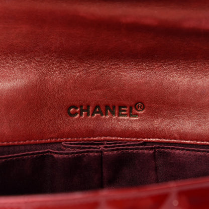 Chanel Patent East West Chocolate Bar Flap Red 11 of 15