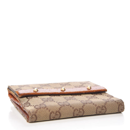 Gucci Monogram Studded French Flap Wallet Brown 4 of 12
