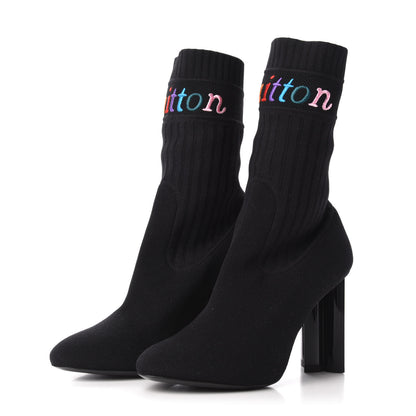 Louis Vuitton Stretch Fabric New Wave Silhouette Ankle Boots 38 Black 3 of 7