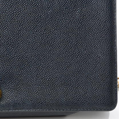 Chanel Caviar Quilted New Medium Boy Flap Blue 13 of 19