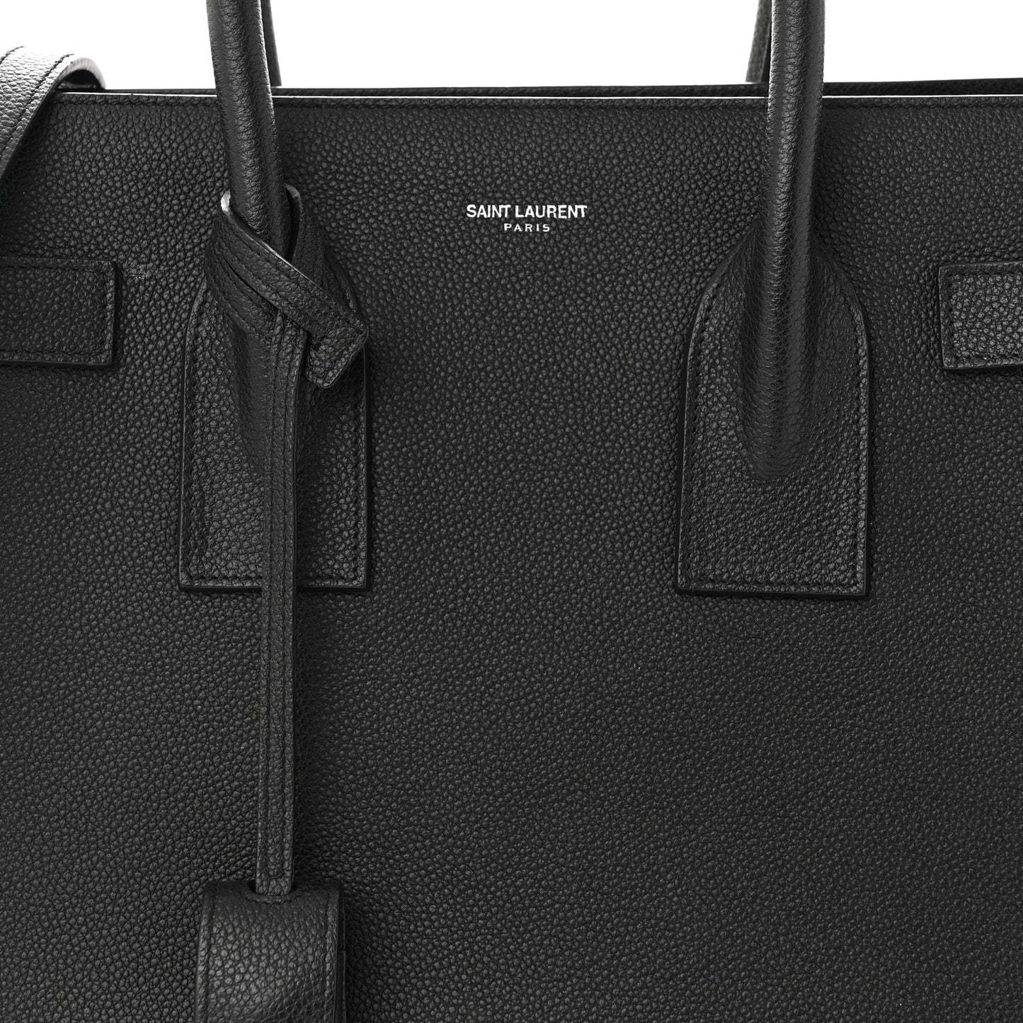 Grained Calfskin Small Sac De Jour Black