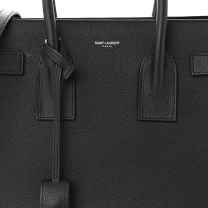 Saint Laurent Grained Calfskin Small Sac De Jour Black 9 of 14