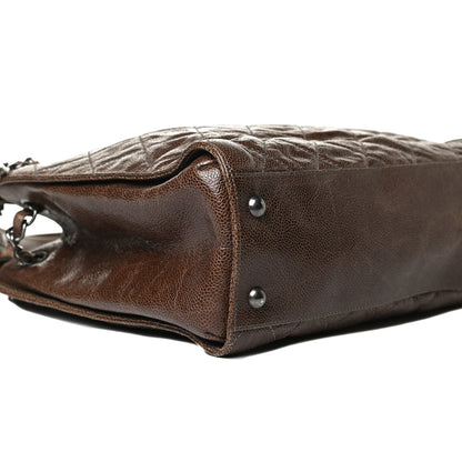 Chanel Crumpled Grained Calfskin CC Crave Tote Brown 9 of 16