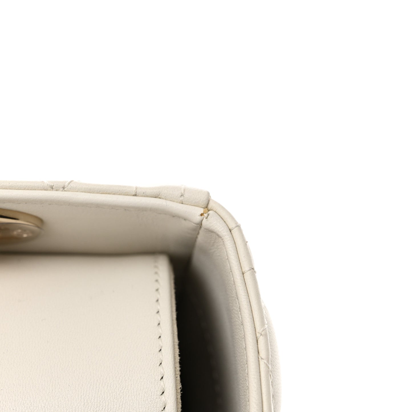 Lambskin Cannage Medium Lady Dior White