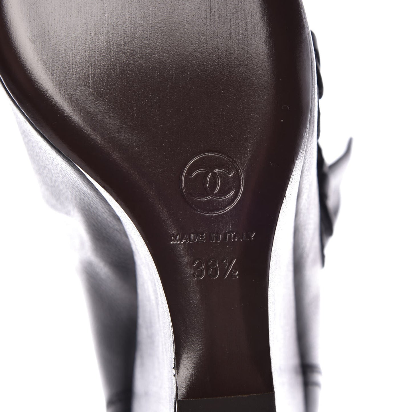 Calfskin Ankle Wedge Boots 38.5 Black