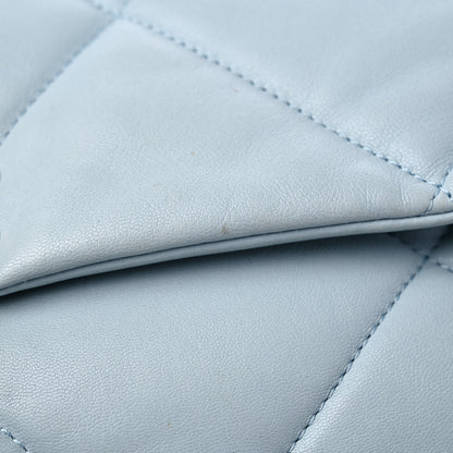 Chanel Goatskin Quilted Maxi Chanel 19 Flap Light Blue 12 of 12