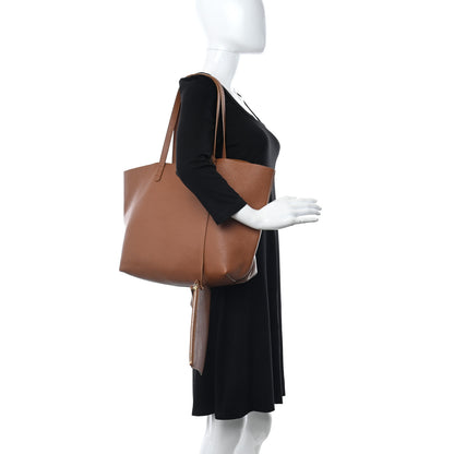 Mansur Gavriel Tumbled Calfskin Large Shopping Tote Caramel 3 of 10
