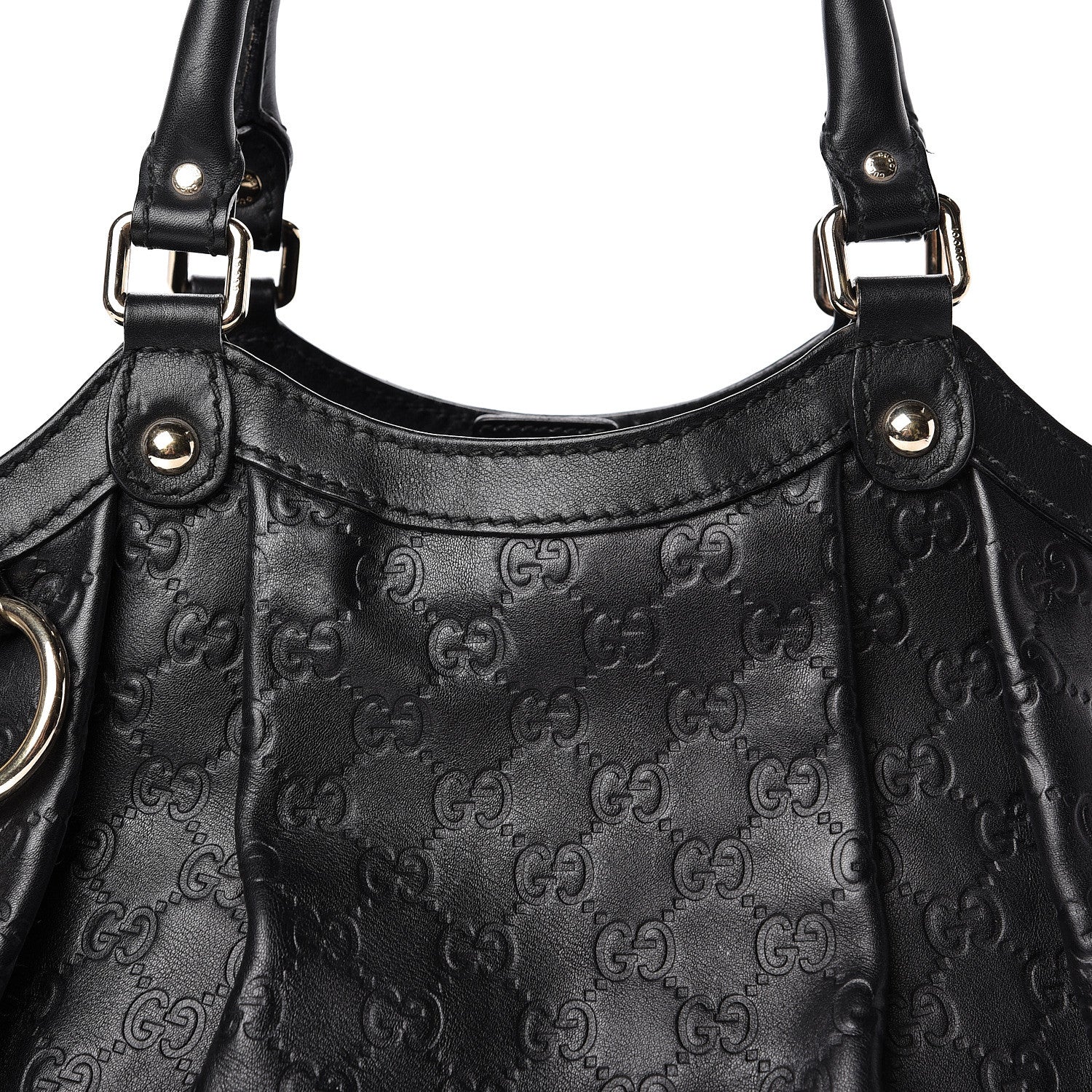 Gucci Guccissima Medium Sukey Tote Black 8 of 15