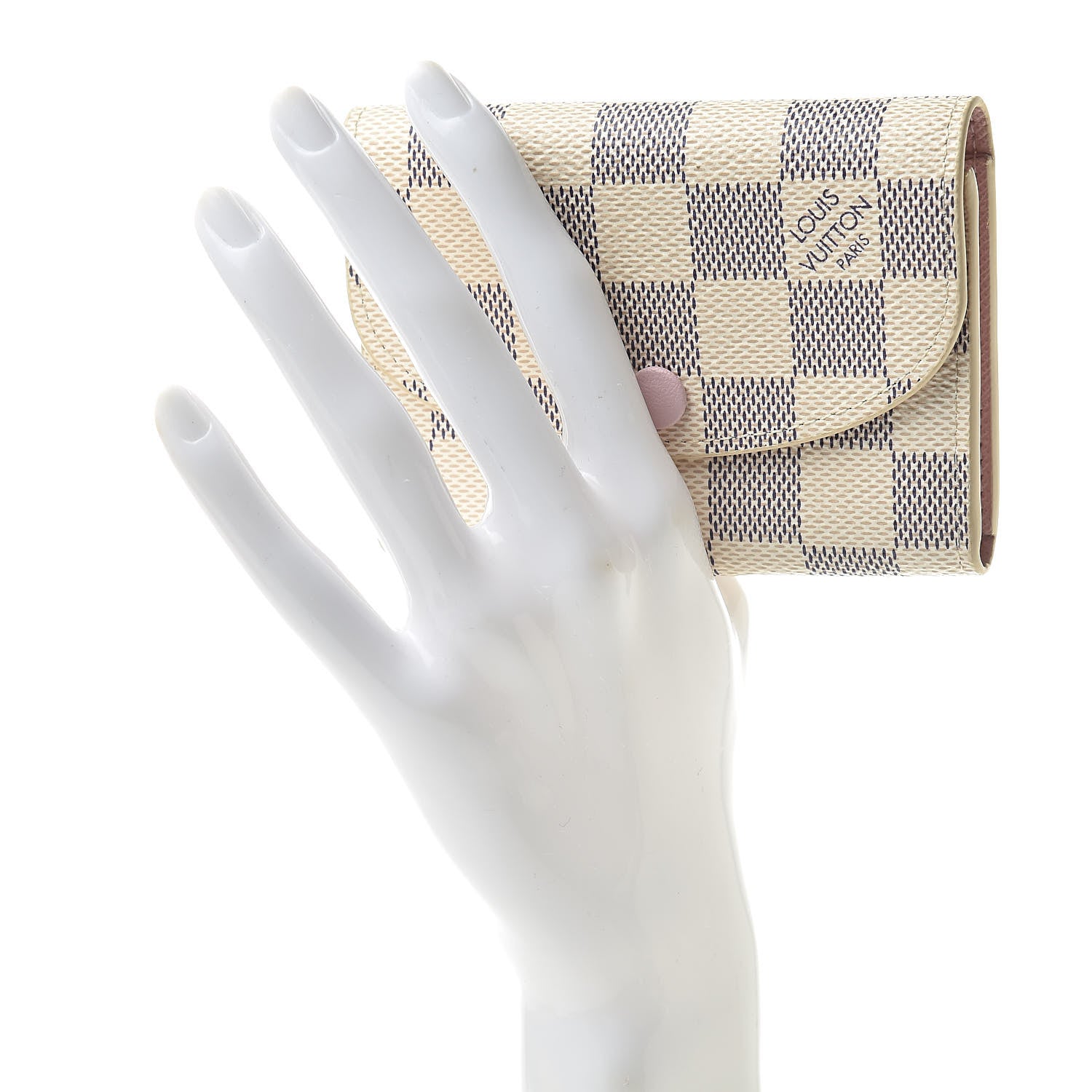 Louis Vuitton Damier Azur Rosalie Coin Purse Rose Ballerine 2 of 8