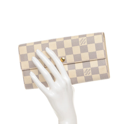 Louis Vuitton Damier Azur Sarah Wallet 2 of 8