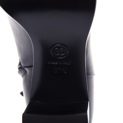 Chanel Calfskin CC Ankle Boots 37.5 Black 9 of 11