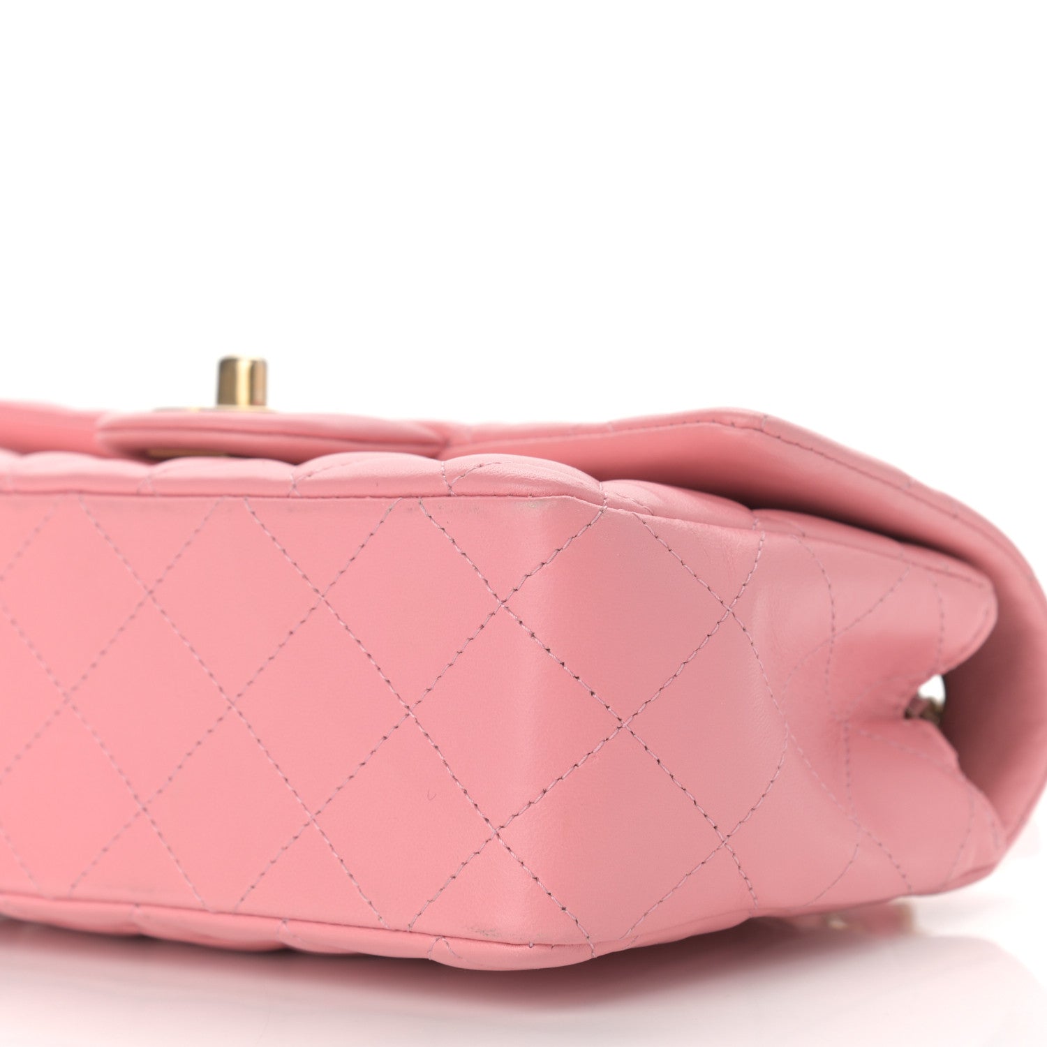 Chanel Lambskin Quilted Mini Rectangular Flap Pink 10 of 12