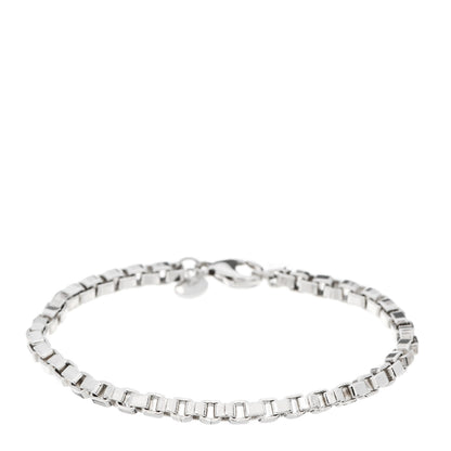Tiffany Sterling Silver 4mm Venetian Link Bracelet 1 of 4
