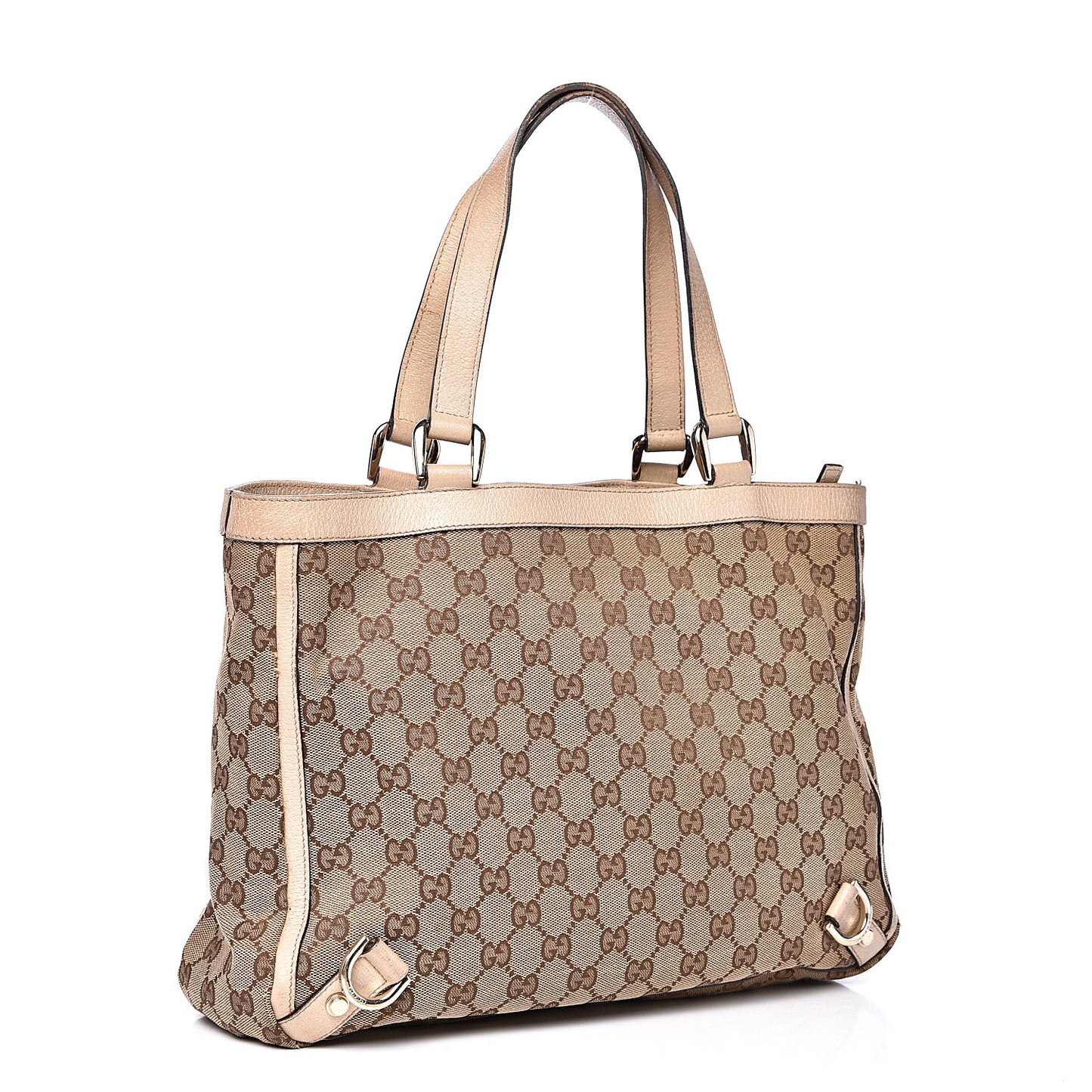 Monogram Medium Abbey Tote White