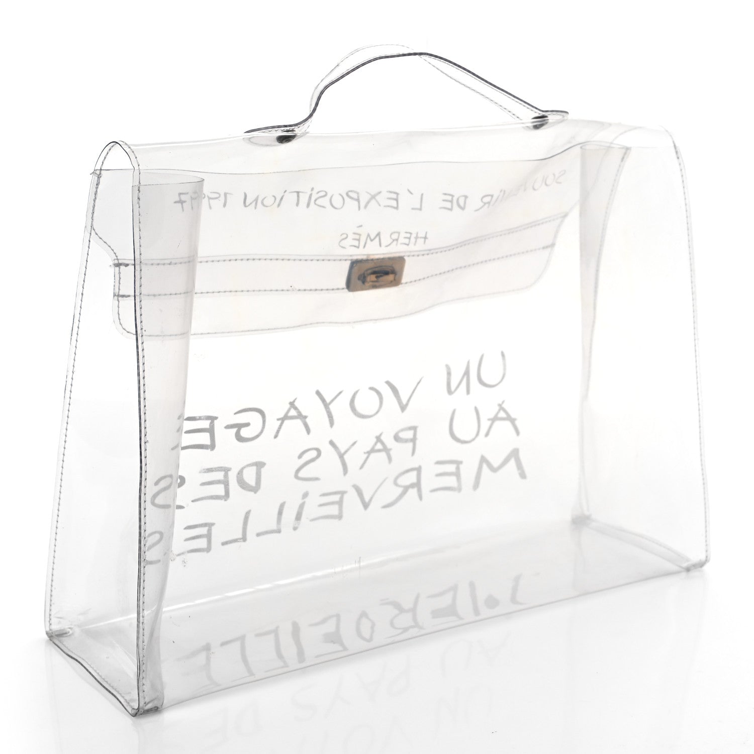Hermes Vinyl Souvenir De L'Exposition Kelly Transparent 3 of 9