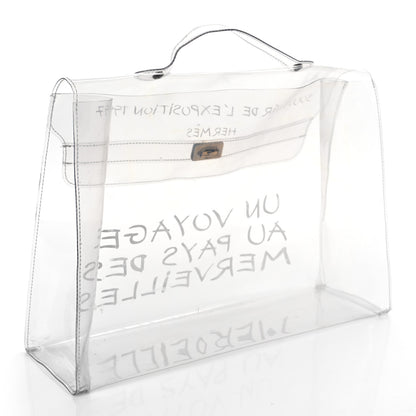 Hermes Vinyl Souvenir De L'Exposition Kelly Transparent 3 of 9