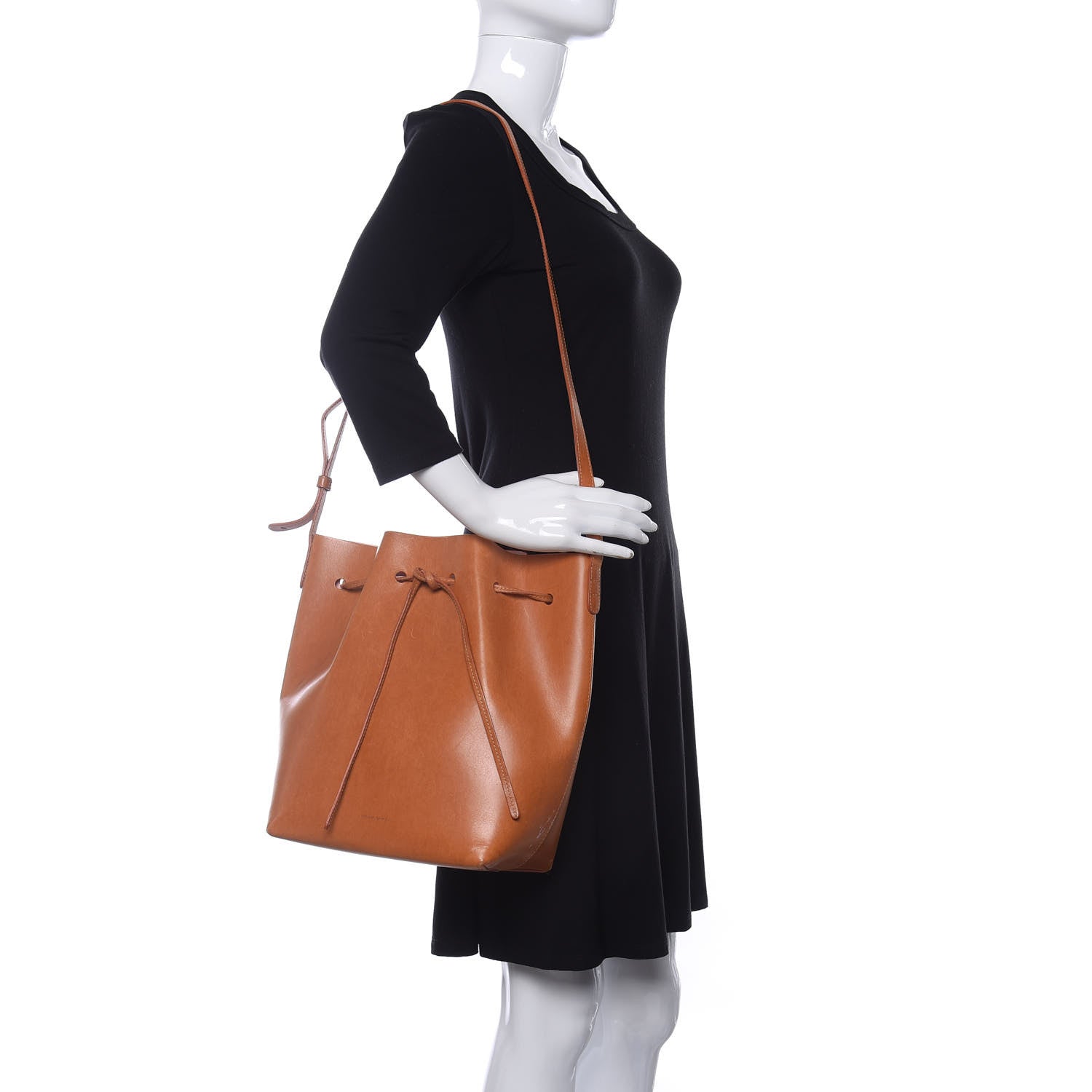 Mansur Gavriel Vegetable Tanned Calfskin Bucket Bag Cammello Rosa 2 of 8
