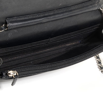 Chanel Caviar Sevruga Wallet On Chain WOC Black 5 of 9