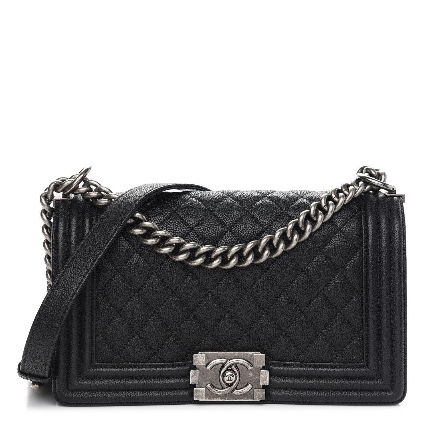 Chanel Caviar Quilted Medium Boy Flap Black 1 of 11