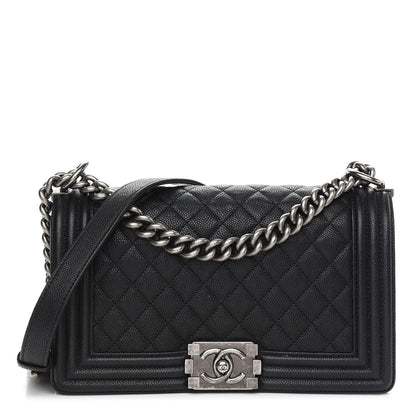 Chanel Caviar Quilted Medium Boy Flap Black 1 of 11