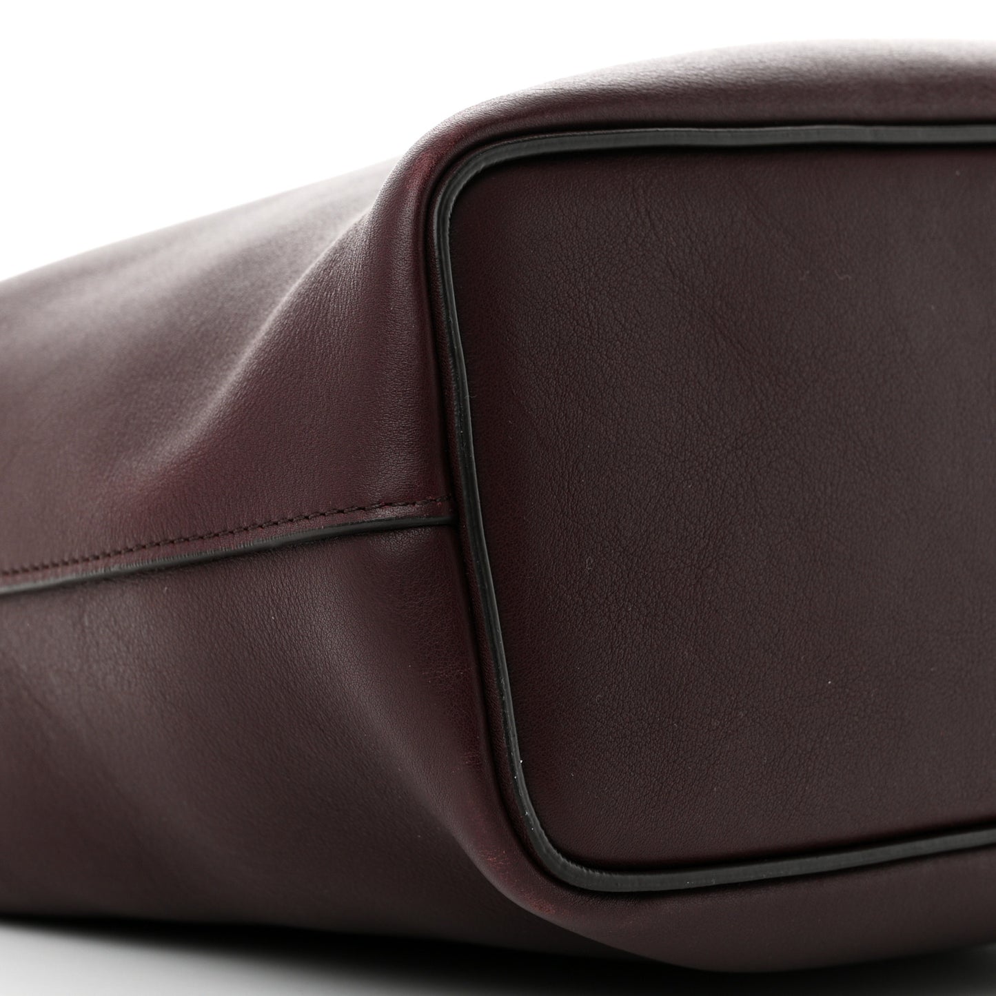 Lambskin Small Soft Cube Satchel Burgundy
