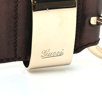 Gucci Guccissima Wide Belt 80 32 Dark Brown 6 of 6