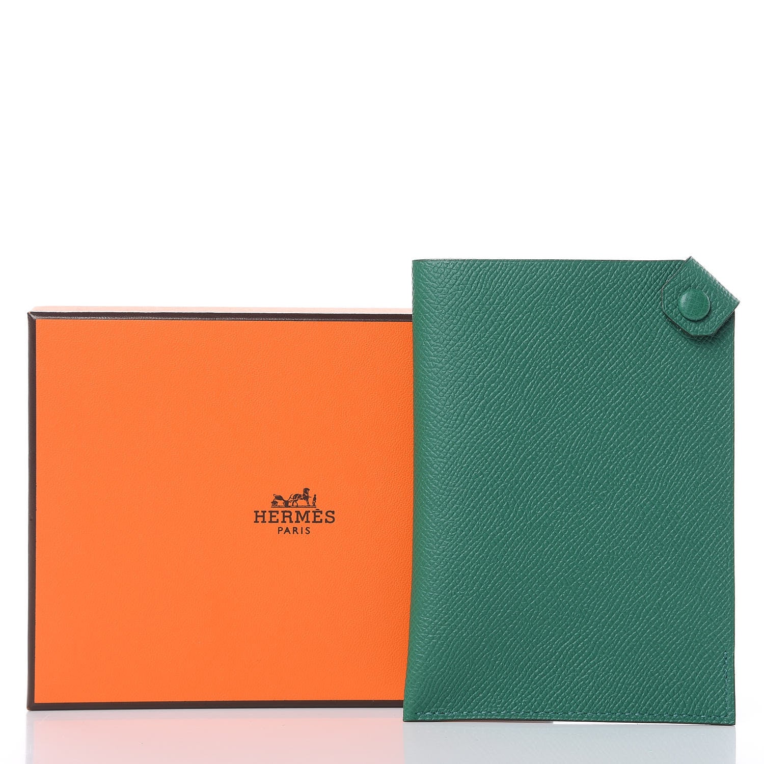 Hermes Epsom Tarmac PM Passport Holder Vert Vertigo 8 of 8