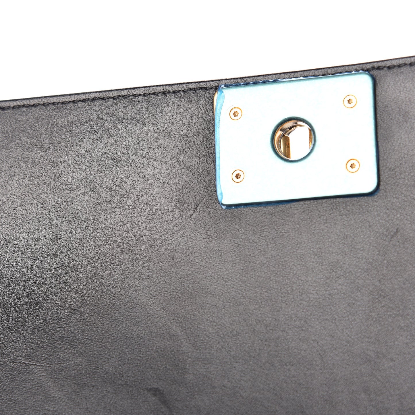 Lambskin Quilted Medium Boy Flap Black