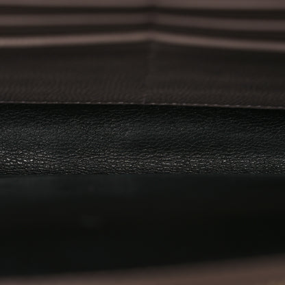 Saint Laurent Grain De Poudre Matelasse Chevron Cassandre Envelope Chain Wallet Dark Beige 5 of 15