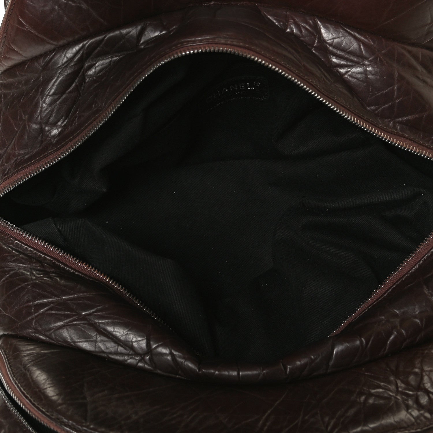 Chanel Distressed Lambskin Vintage Ligne Lady Braid Tote Brown 5 of 11