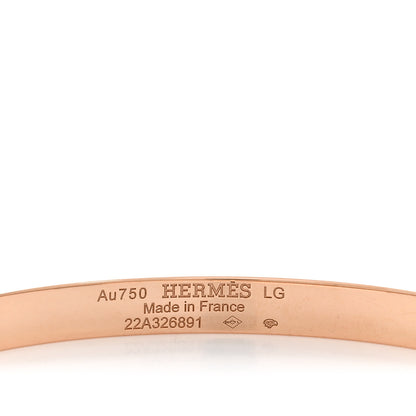Hermes 18K Rose Gold Diamond PM Kelly Bracelet LG 3 of 3