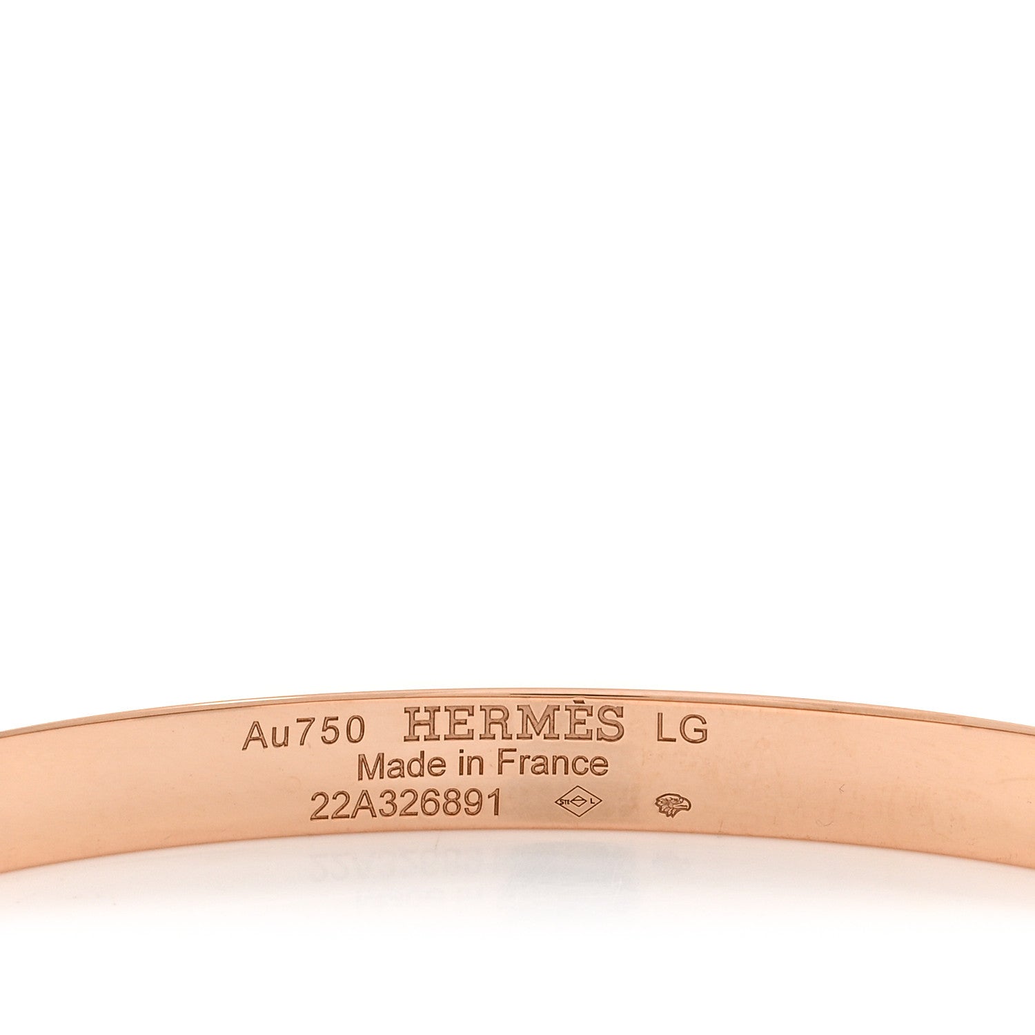 Hermes 18K Rose Gold Diamond PM Kelly Bracelet LG 3 of 3