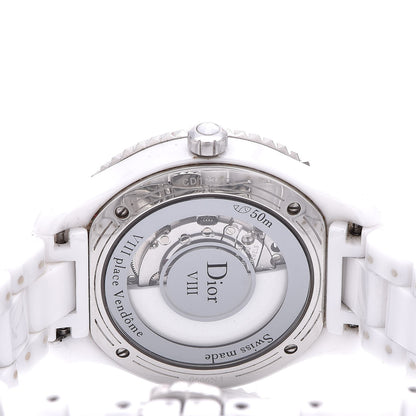 Christian Dior Stainless Steel Ceramic Diamond Mother of Pearl 33mm Dior VIII Automatic Watch White 5 of 9