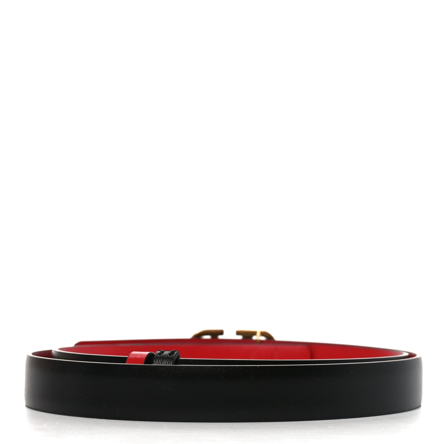 Glossy Calfskin VLogo Reversible 20mm Belt 85 34 Black Rouge Pur