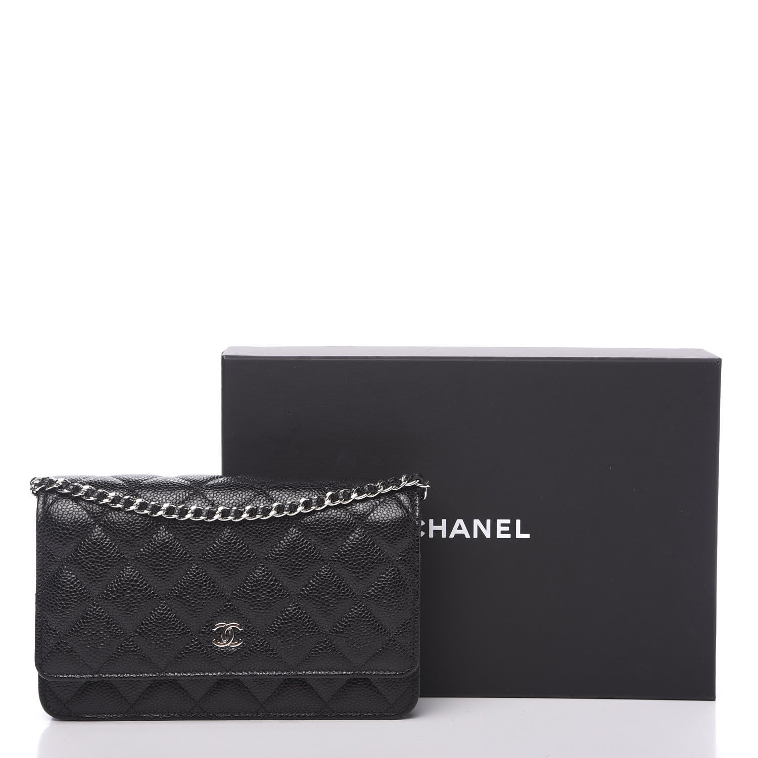 Chanel Caviar Quilted Wallet On Chain WOC Black 10 of 10