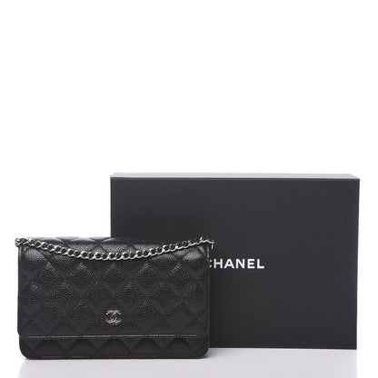 Chanel Caviar Quilted Wallet On Chain WOC Black 10 of 10