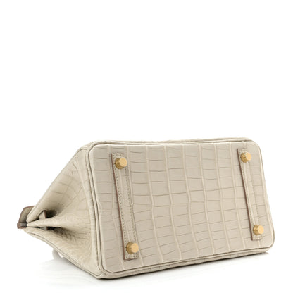 Hermes Matte Alligator Birkin 25 Beton 4 of 10