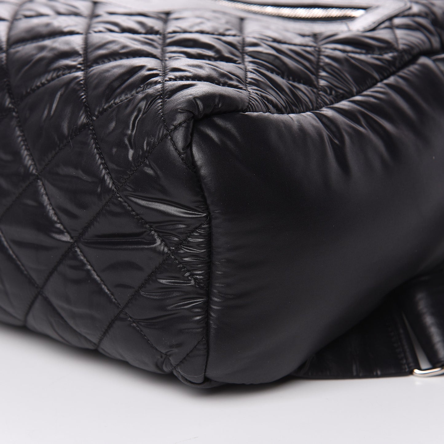 Nylon Quilted Coco Cocoon Backpack Black