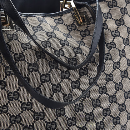 Gucci Monogram Canvas Medium Tote Black 10 of 10