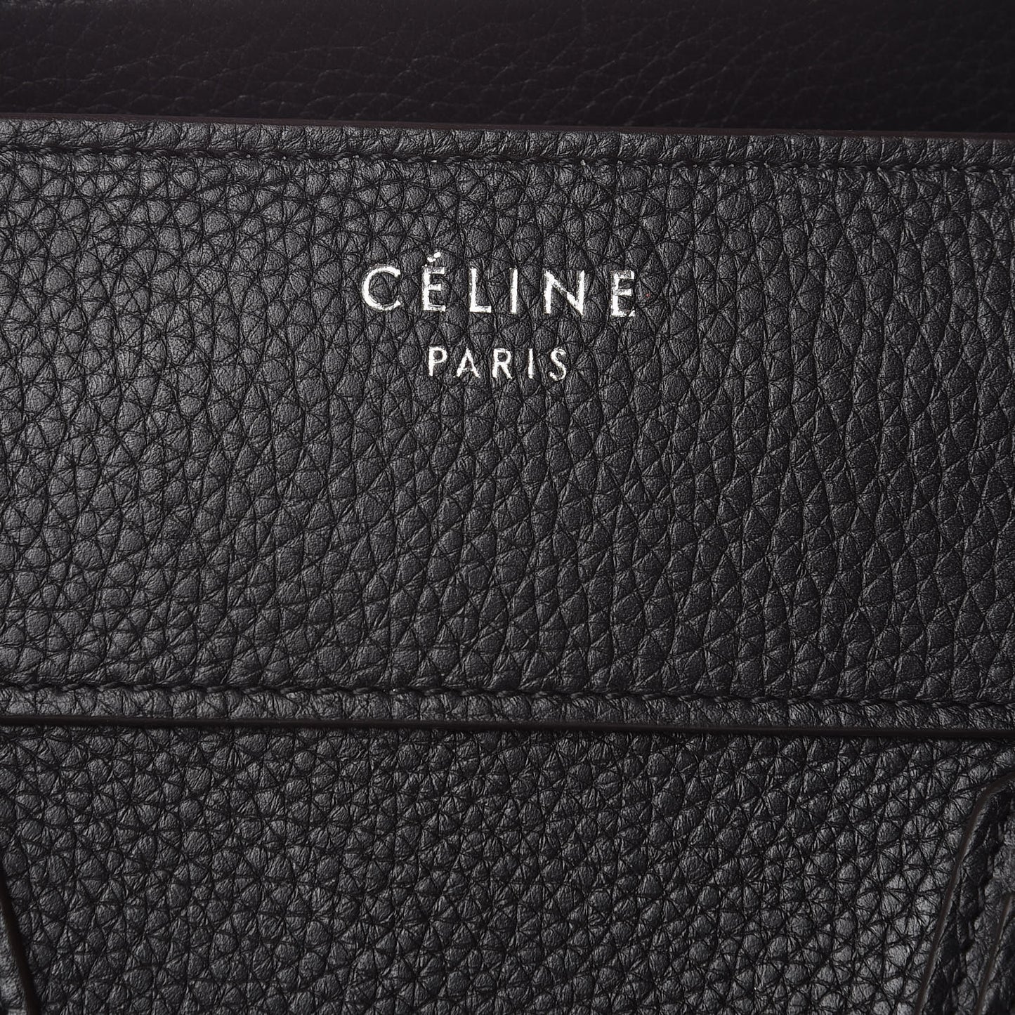 Drummed Calfskin Mini Luggage Black