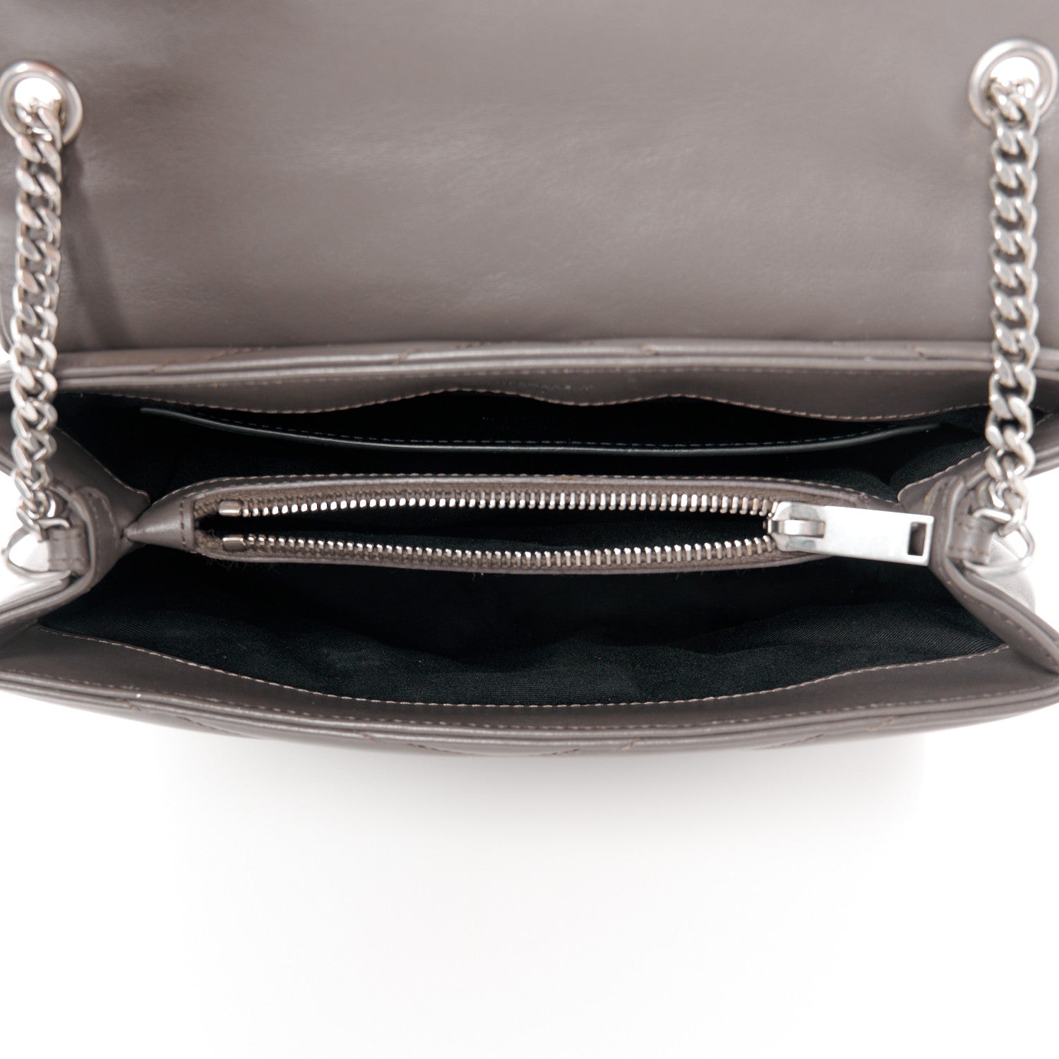 Saint Laurent Calfskin Y Quilted Monogram Small Loulou Chain Satchel Earth 5 of 11