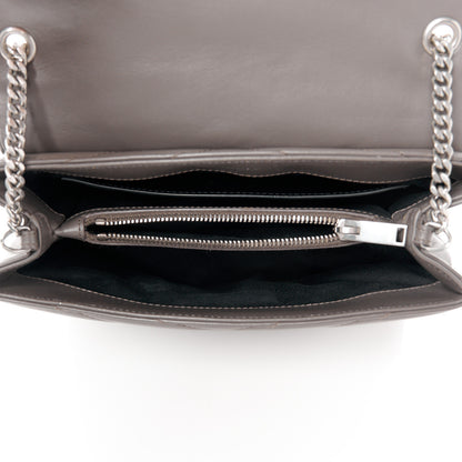 Saint Laurent Calfskin Y Quilted Monogram Small Loulou Chain Satchel Earth 5 of 11