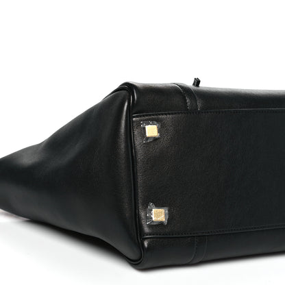 Celine Supple Shiny Lambskin Medium Smiling New Luggage Black 9 of 10
