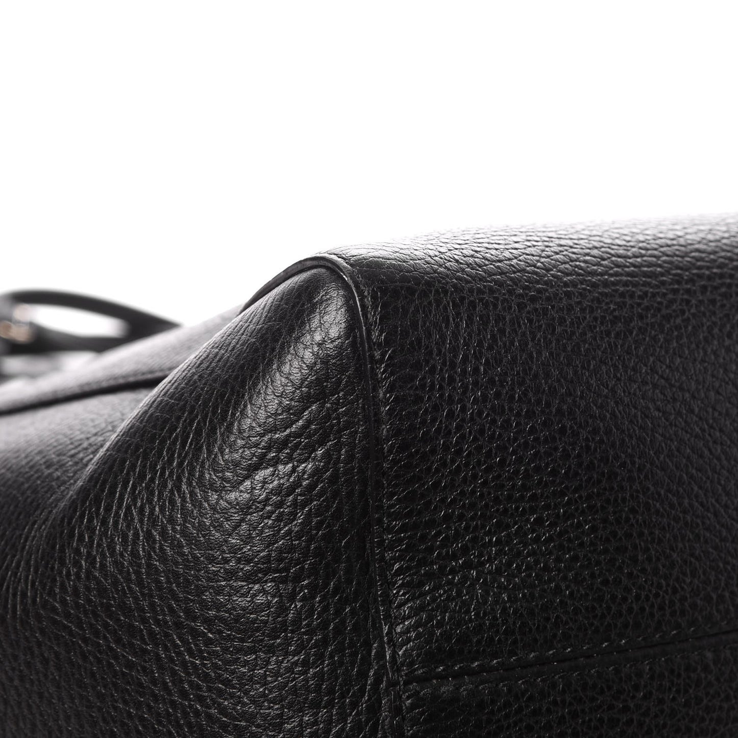 Pebbled Calfskin Medium Swing Tote Black