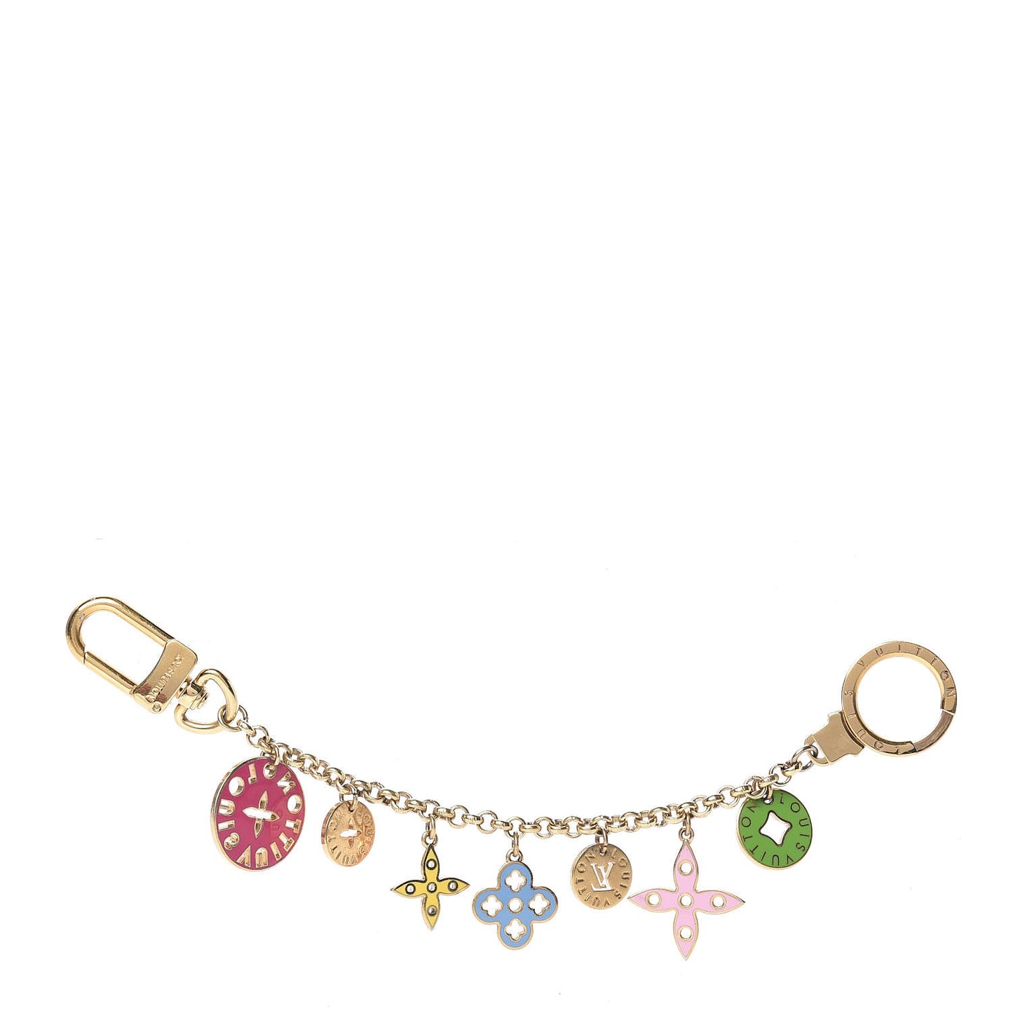 Enamel Looping Key Chain Bag Charm Multicolor