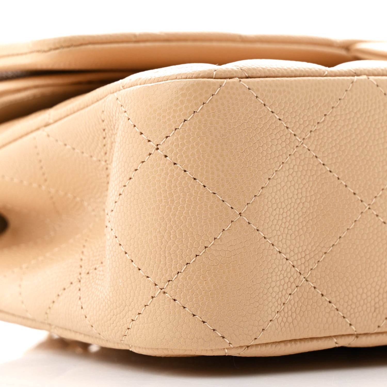 Chanel Caviar Quilted Medium Double Flap Beige 9 of 10